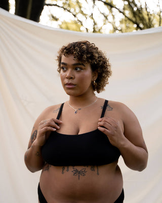 Huha Tata Mineral Bralette | Black, Tan, Grey + Green