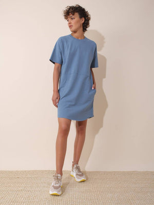 Indi & Cold Organic Cotton Dress | Clay & Blue