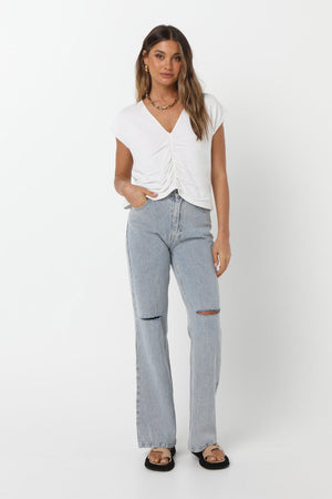 Madison The Label Gracie Top | White