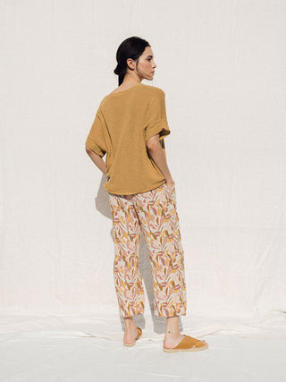 Indi & Cold Fluid Leaf Pants | Rose