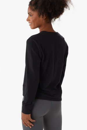 Lole Dionne Sweatshirt | Black & Ecru