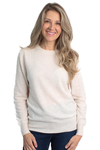 Lemonwood Cashmere Crew | Pink, Crème Brûlée, Black