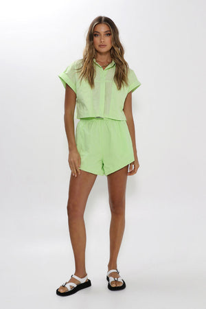 Madison The Label Oakey Top | Lime