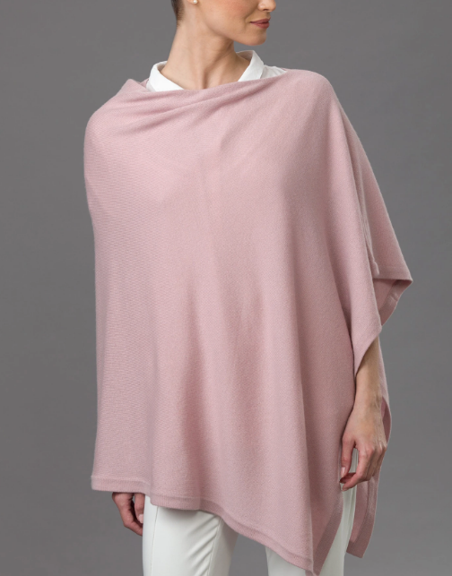 Pale pink cashmere sales poncho