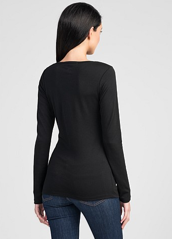 Untouched World Scoop Neck Merino Top (Red, Black)