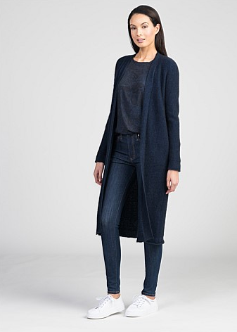 Untouched World EcoPossum Coat Cardigan | Zephyr & Black