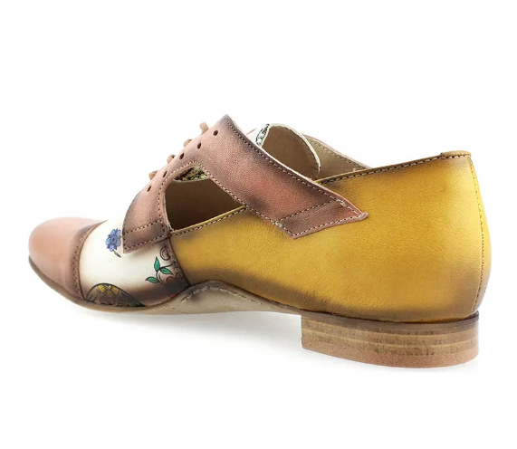 Unity in Diversity Picassa Oxford Shoes (Tan, Silver)