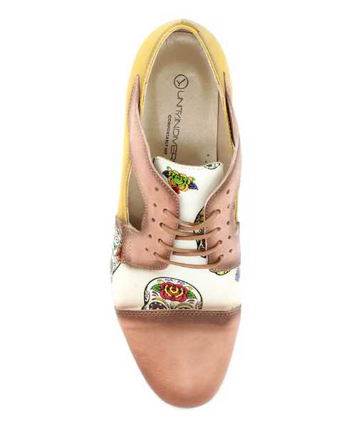 Unity in Diversity Picassa Oxford Shoes (Tan, Silver)