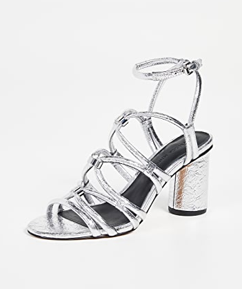Rebecca Minkoff Apolline Strappy Sandals in Silver