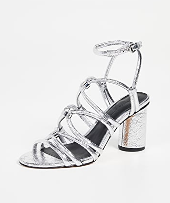 Rebecca Minkoff Apolline Strappy Sandals in Silver Fancy That