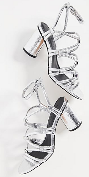 Rebecca minkoff 2025 silver sandals