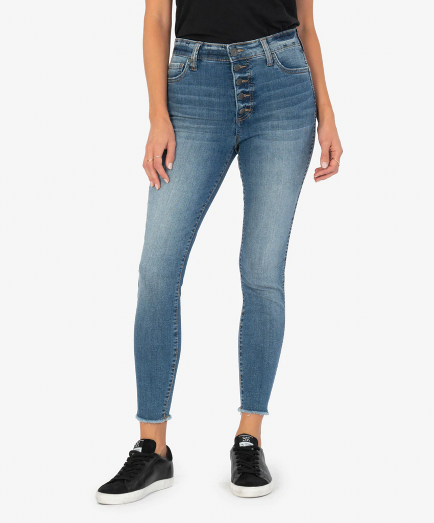 Kut Jeans  Connie High Rise Fab Ab Slim Fit Ankle Skinny - Fancy