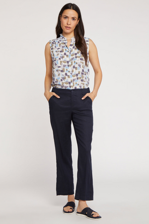 Marilyn Straight Ankle Pants | Navy