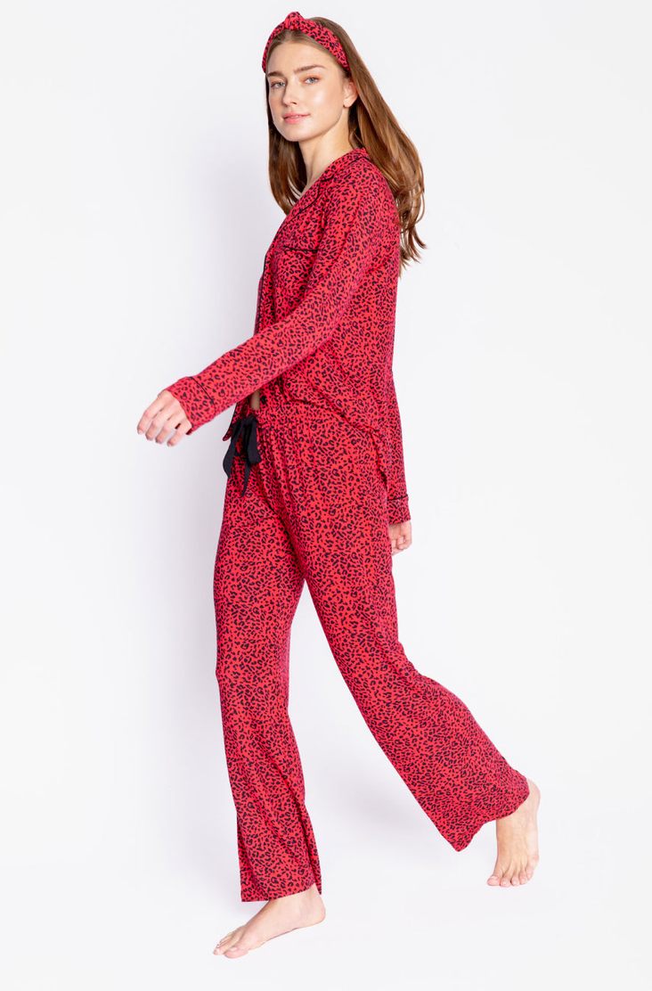 Leopard print pajama set sale