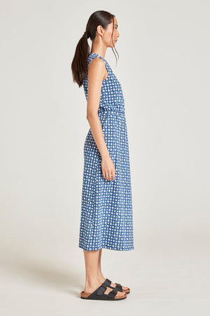 Thought Clementine Organic Cotton Jersey Wrap Dress | Navy