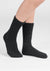 MerinoMink Cozy Fine Socks | Black & Gray