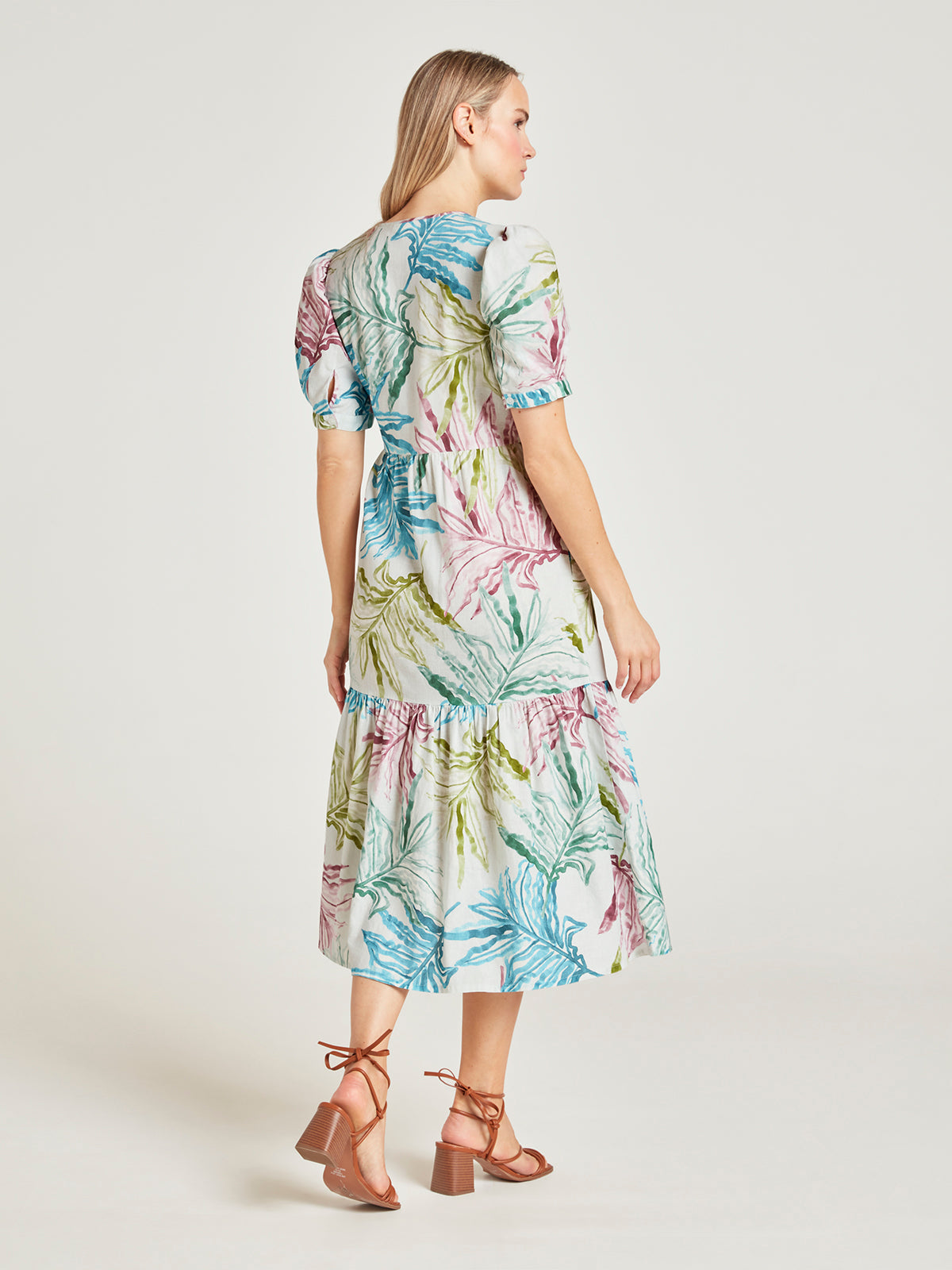 Thought Laurel Hemp Watercolour Wrap Dress | Multi