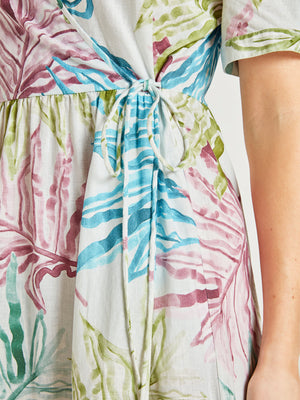 Thought Laurel Hemp Watercolour Wrap Dress | Multi