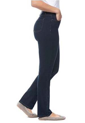 French Dressing Jeans Petite Olivia Straight Leg in Midnight