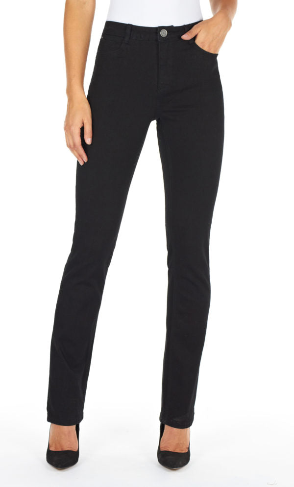 French Dressing Jeans Olivia Straight Leg (Black, Delight)