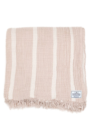 Tofino Towel Ahoy Throw Blanket | Beige & Stone