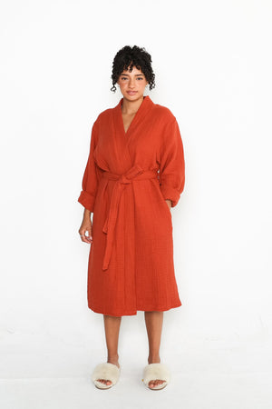 Tofino Towel The Quest Robe | Beige, Clay & Coral