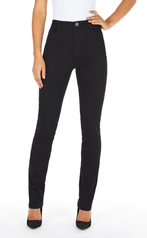 French Dressing Jeans Petite Suzanne Slim Leg (Pleasant, Black)